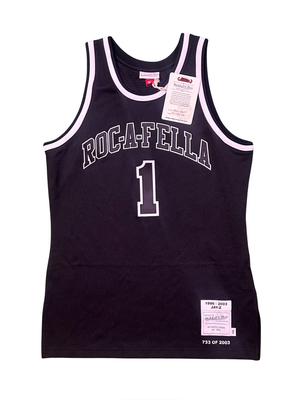Jay-Z Roc-a-fella Mitchell & Ness Black Basketball Jersey S. Carter Rocafella M